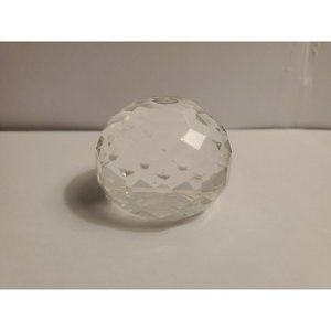 Clear Glass Prism Sphere Paperweight, 1.75'' Diameter 1.5'' Tall